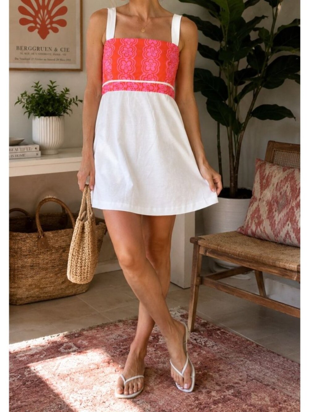 Vintage 60s Handmade Tennis Dress – Preppy Sundress Style, Tenniscore Chic